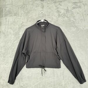 Sweaty Betty Sweatshirt Womens Small Black Explorer Half Zip Midlayer Mock Neck